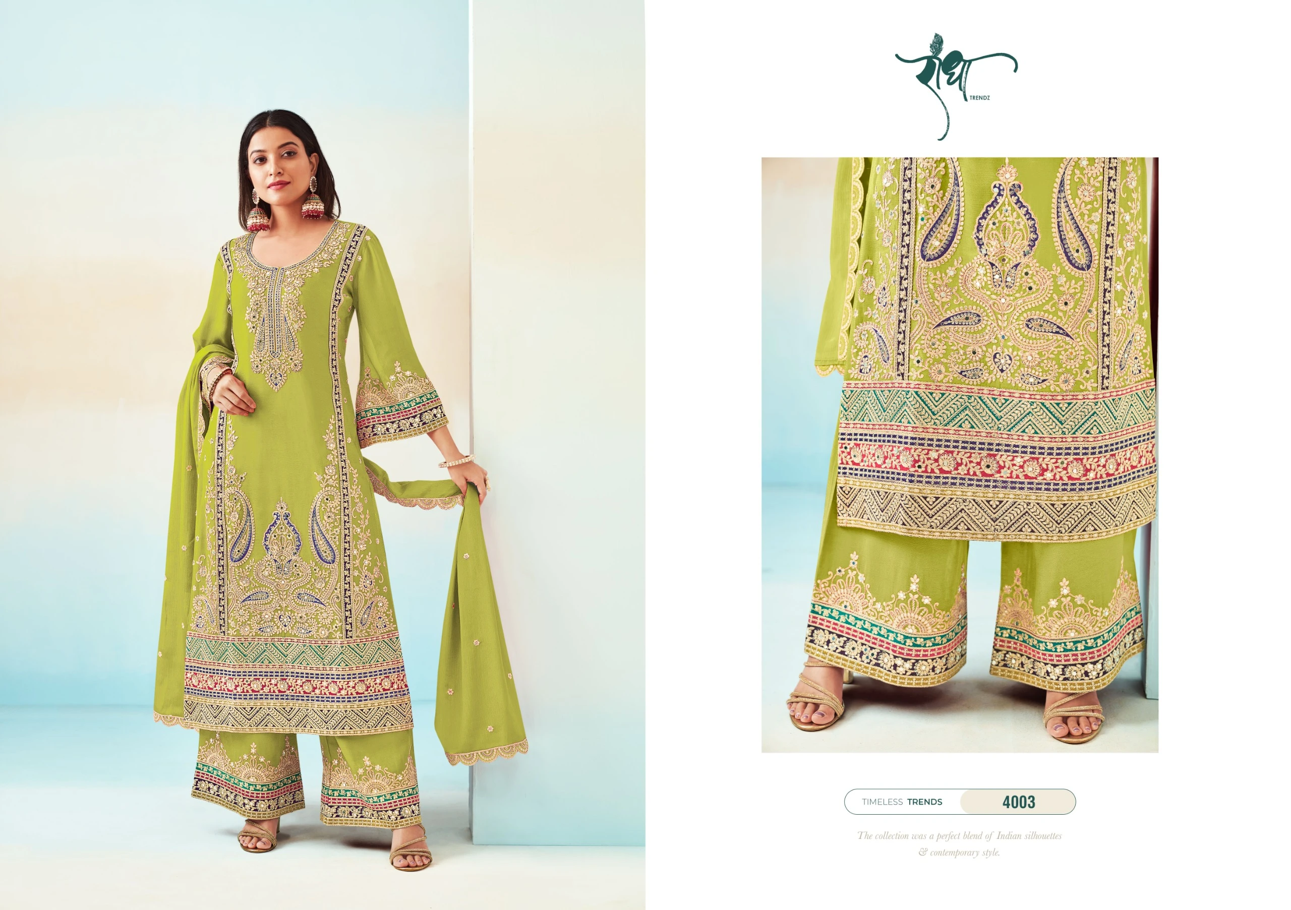 Radha Trendz Rashmi Vol 2 Heavy Chinon Wholesale Readymade Salwar Suit Catalog — Wholesale Readymade Suit, MPA wholesale from Surat - Gallery Image 4